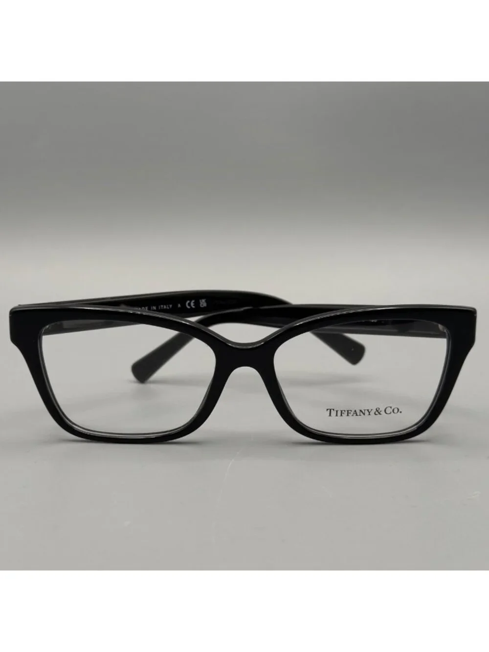 Tiffany & Co. TF2249 8001 Eyeglasses Frame Black Gold Cat Eye Full Rim 52-16-140